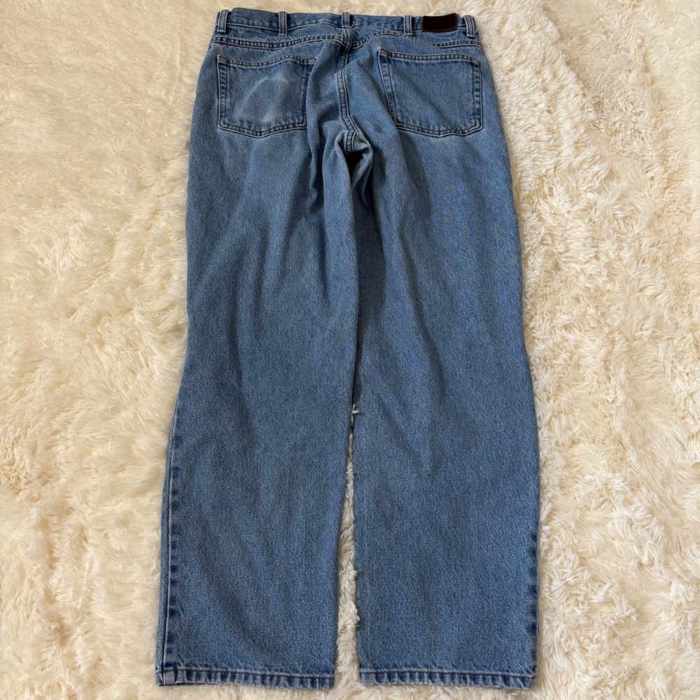 LL Bean Relaxed Fit Jeans Mens 35x30 Blue Denim Medium Wash 100% Cotton 134770